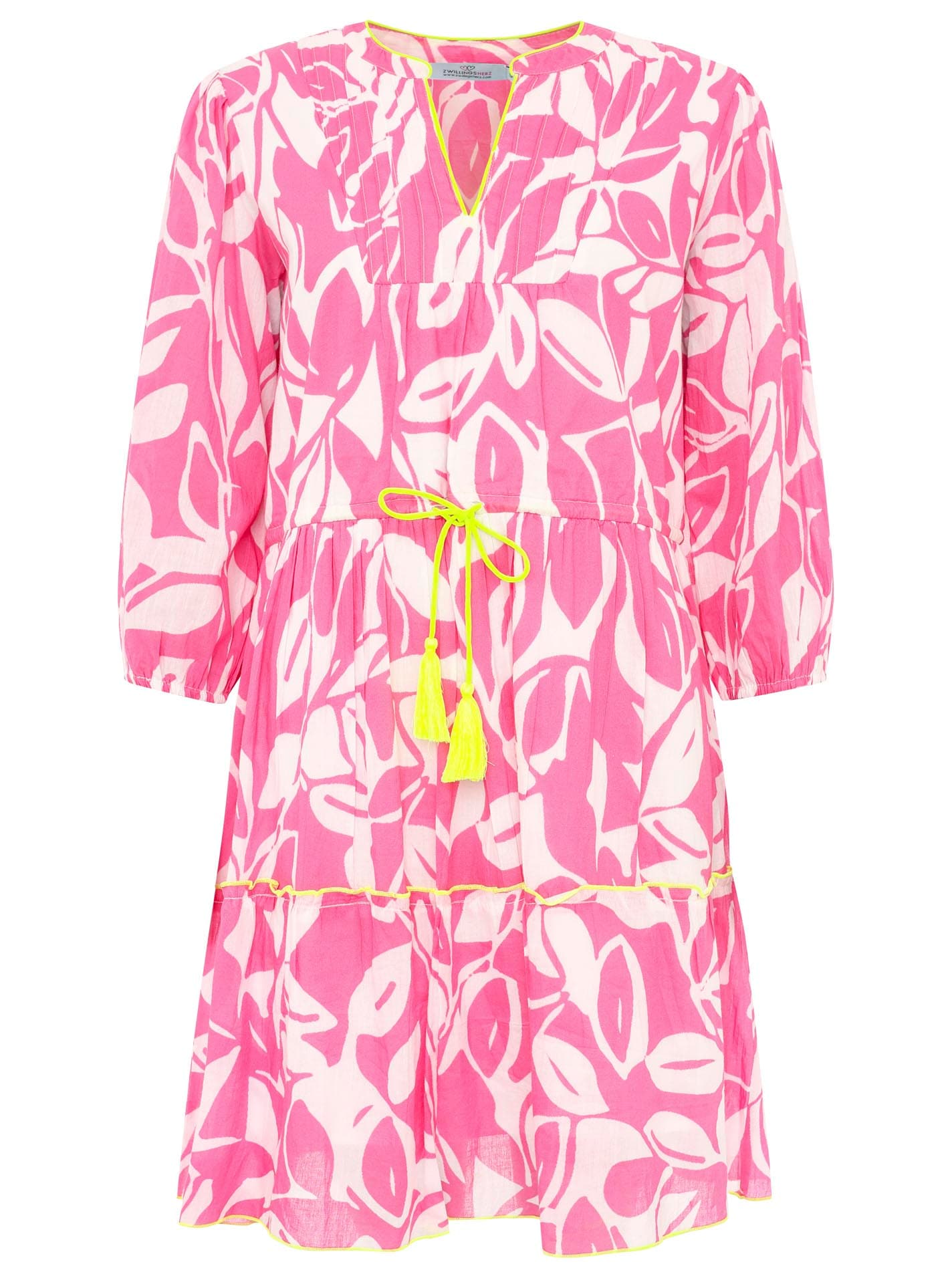 Zwillingsherz Sommerkleid »"Blätter Zweifarbig"«, mit Tasseln und kontrastfarbigen Details Zwillingsherz Sommerkleid »"Blätter Zweifarbig"«, mit Tasseln und kontrastfarbigen Details von Zwillingsherz