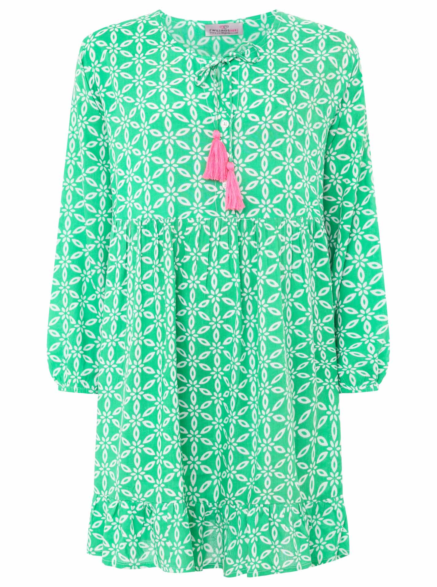 Zwillingsherz Sommerkleid »"Stargazing"«, mit Muster, langen Ärmeln und Tasseln von Zwillingsherz