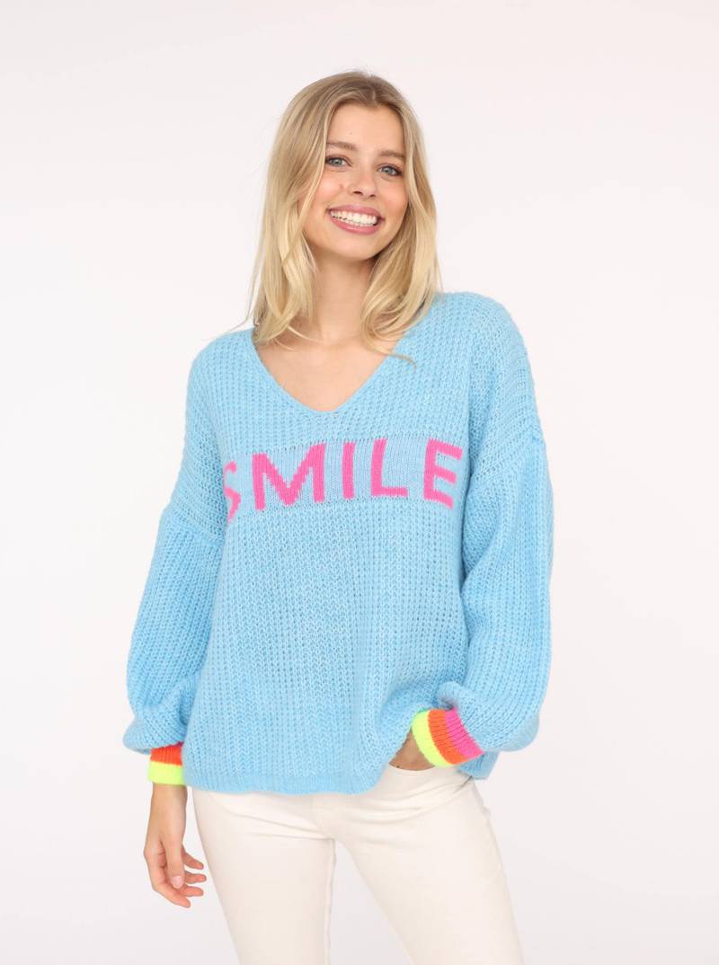Zwillingsherz Strickpullover »"Smile"«, mit fröhlichem Aufdruck von Zwillingsherz