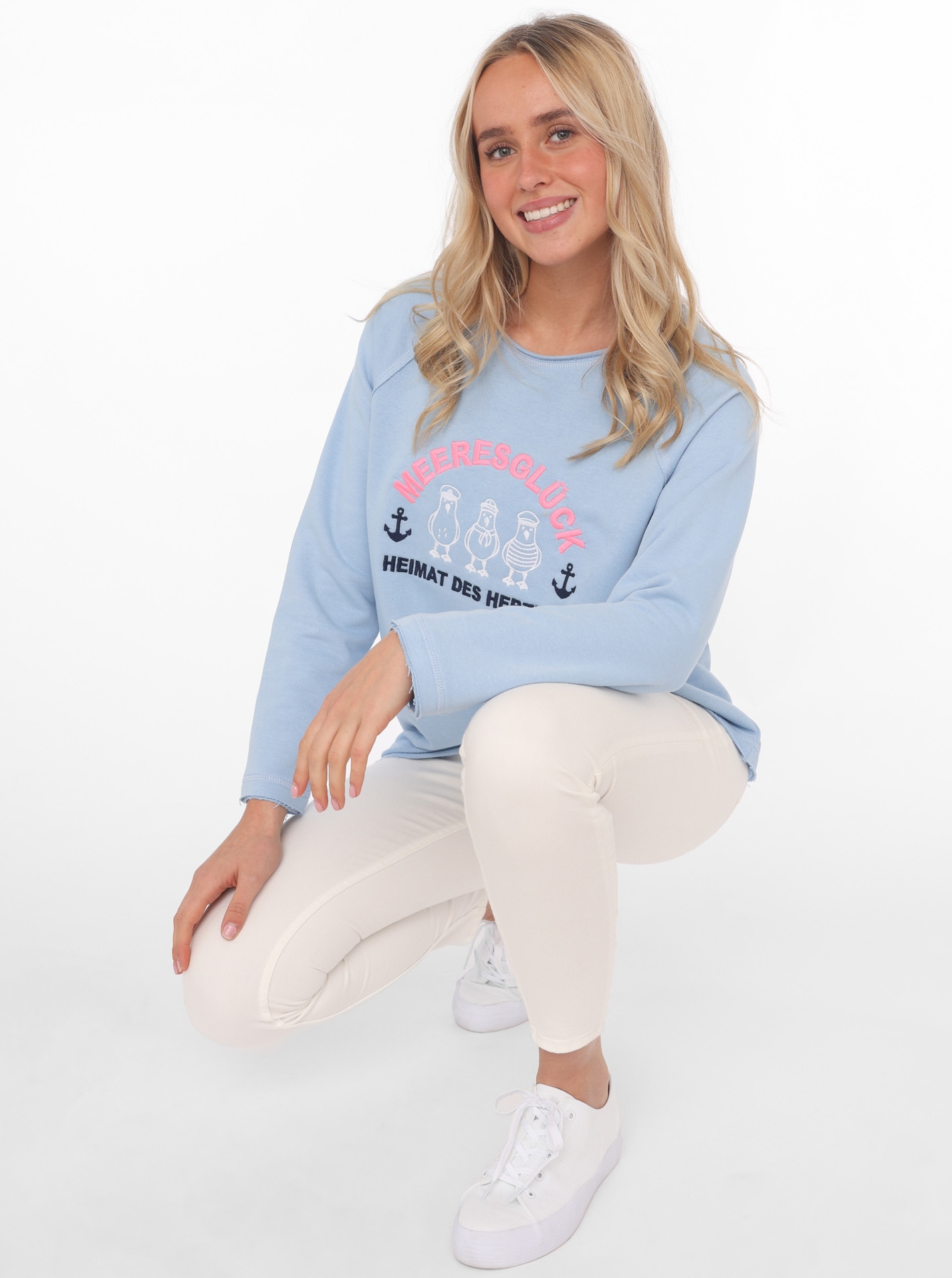 Zwillingsherz Sweatshirt »"Meeresglück"«, mit verspieltem Ankerdetail Zwillingsherz Sweatshirt »"Meeresglück"«, mit verspieltem Ankerdetail von Zwillingsherz