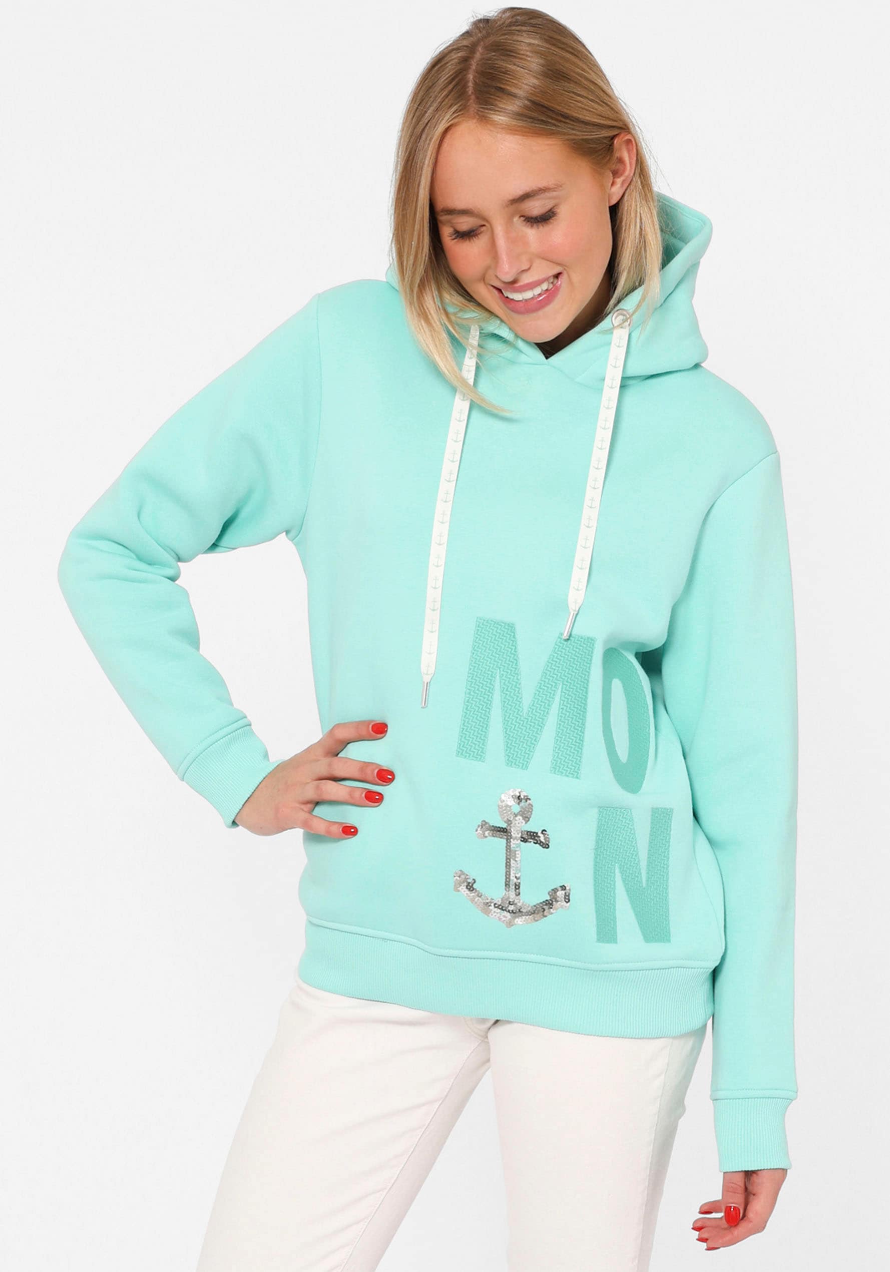 Zwillingsherz Sweatshirt »"Moin"«, mit Paillettenanker und gesticktem Schriftzug am Rücken Zwillingsherz Sweatshirt »"Moin"«, mit Paillettenanker und gesticktem Schriftzug am Rücken von Zwillingsherz