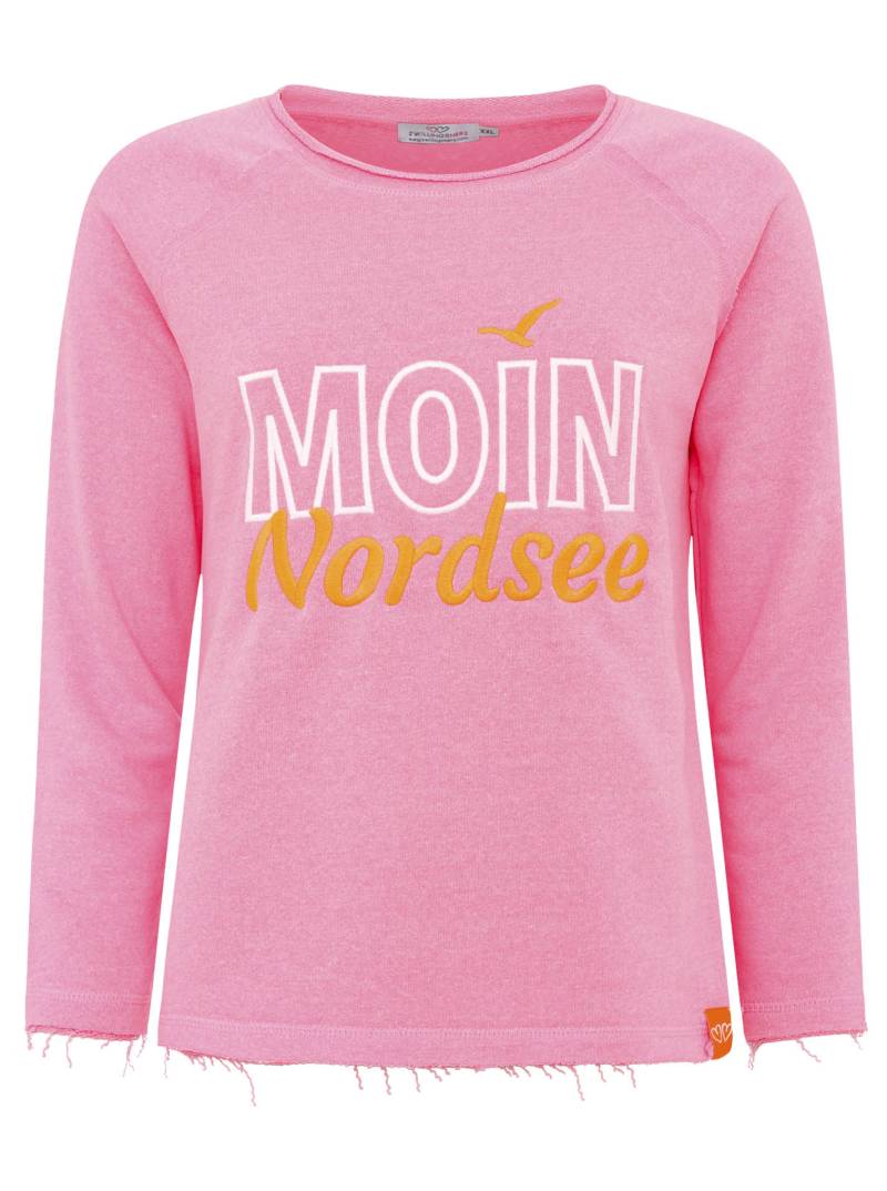 Zwillingsherz Sweatshirt »"Moin Nordsee"«, mit Used-Look Kanten von Zwillingsherz
