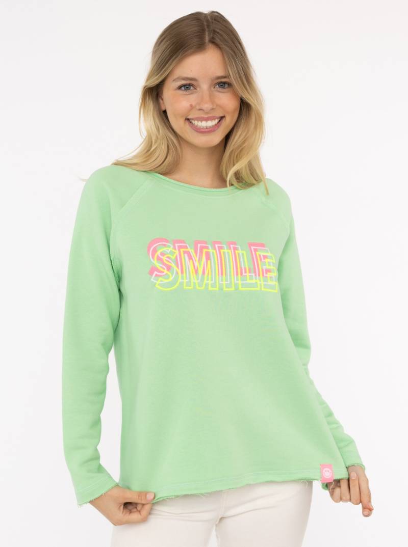 Zwillingsherz Sweatshirt »"Smile"«, mit fröhlichem Statement-Print von Zwillingsherz