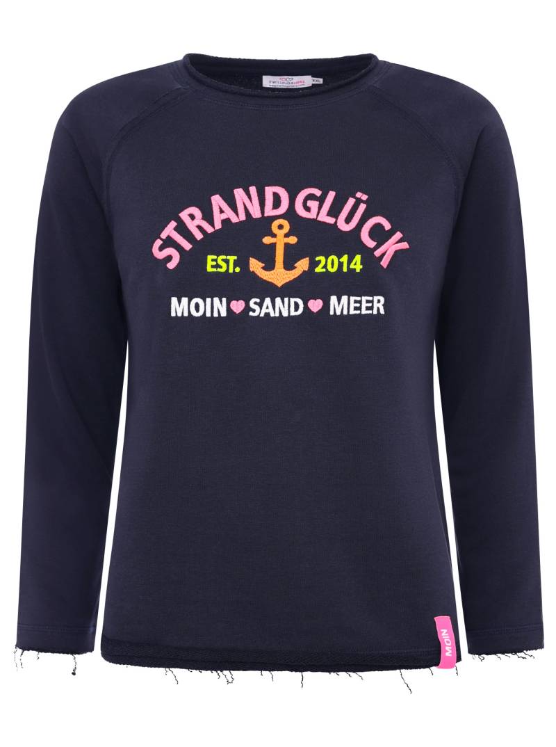 Zwillingsherz Sweatshirt »"Strandglück"«, mit Used-Look Kanten von Zwillingsherz
