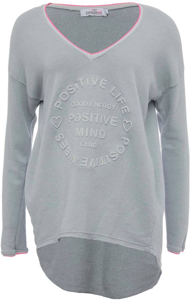 Zwillingsherz Sweatshirt »Positive Mind«, mit Kontrastnaht in Neonfarbe von Zwillingsherz