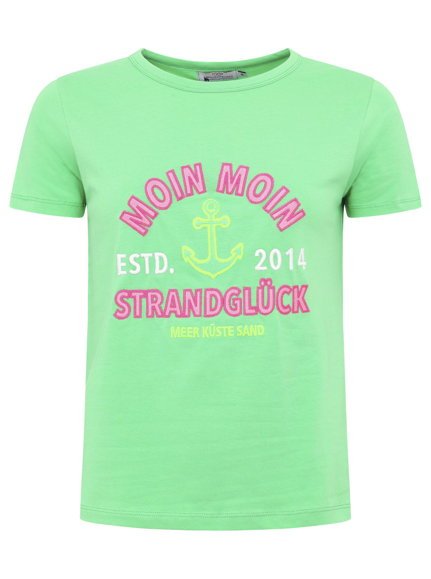 Zwillingsherz T-Shirt »"Moin Moin"«, mit maritimer Stickerei von Zwillingsherz
