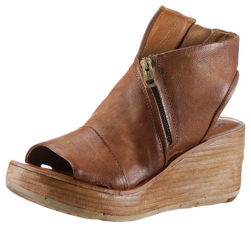 A.S.98 Schaftsandalette »CALVADOS«, Sommerschuh, Sandalette, Keilabsatz, mit zwei Reissverschlüssen von a.s.98