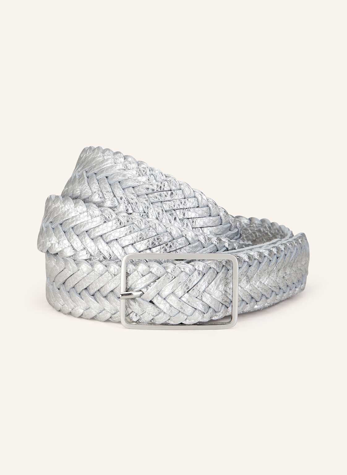 Abro Flechtgürtel Aus Leder silber Abro Flechtgürtel Aus Leder silber von abro