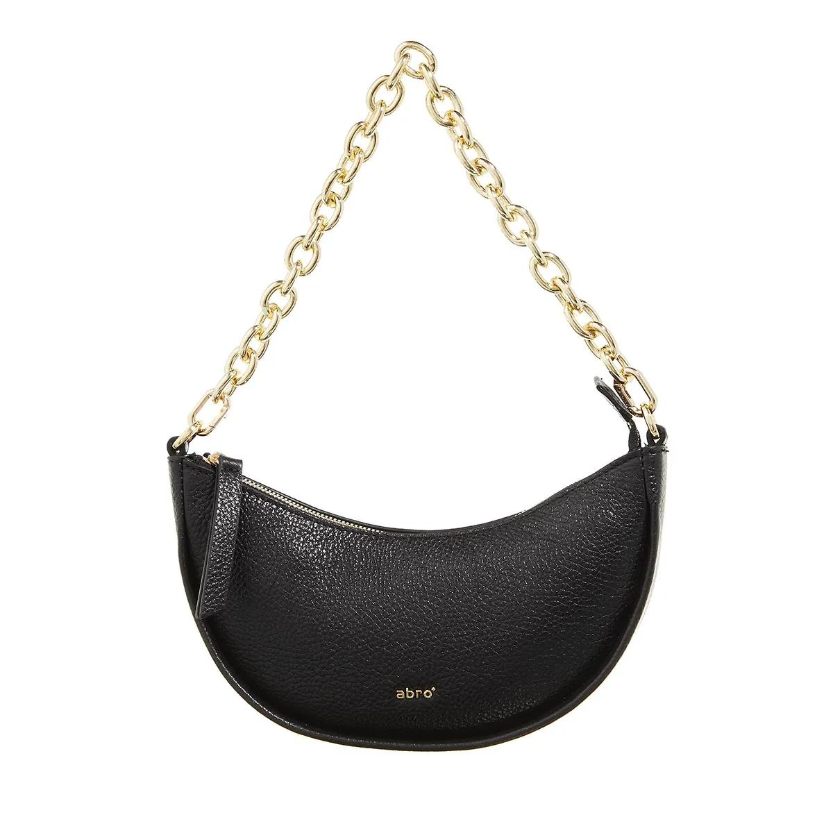 Abro Handtasche - Schultertasche Moon/ Black/Gold - Gr. unisize - in Schwarz - für Damen von abro