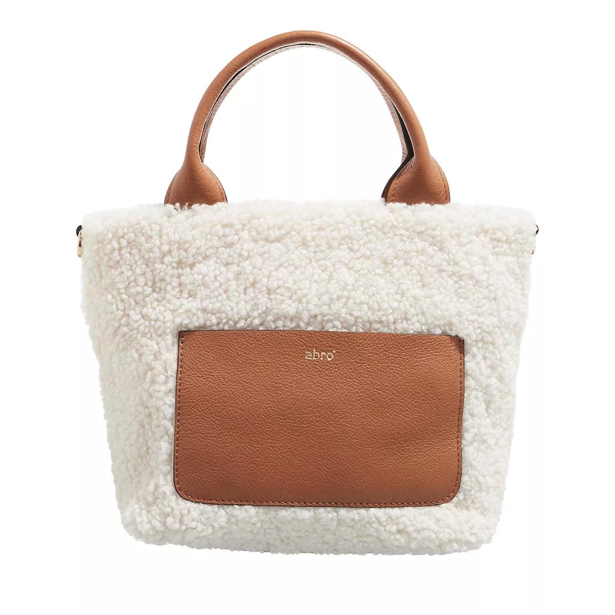 Abro Handtasche - Shopper Raquel Small/ Ivory/Cuoio - Gr. unisize - in Creme - für Damen von abro