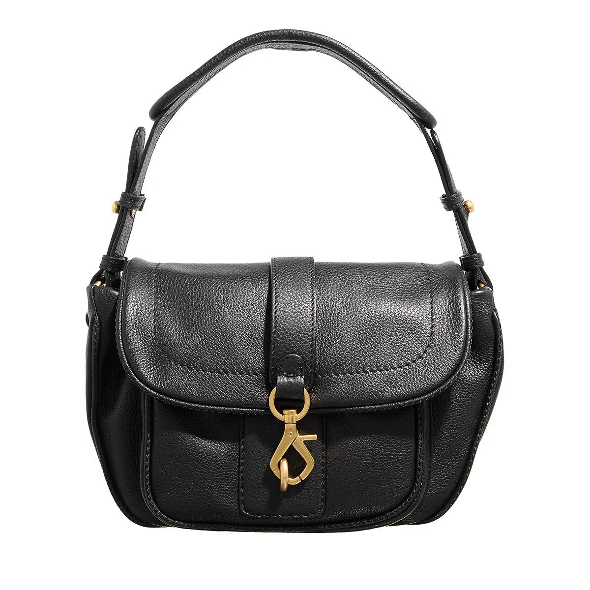 Abro Umhängetasche - Schultertasche Star Saddle/ Black/Gold - Gr. unisize - in Schwarz - für Damen von abro