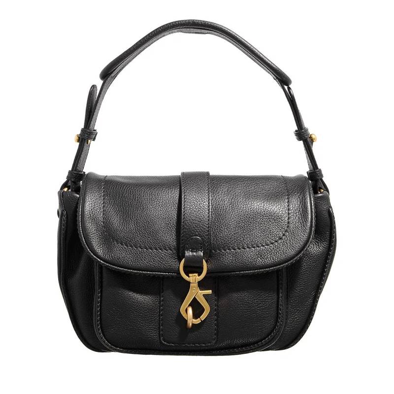 Abro Schultertasche - Schultertasche Star Saddle/ Black/Gold - Gr. unisize - in Schwarz - für Damen von abro