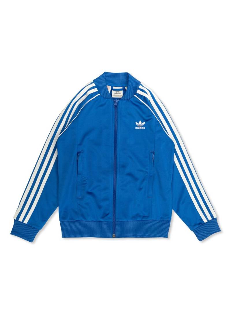 adidas Kids embroidered-logo recycled polyester jacket - Blue von adidas Kids