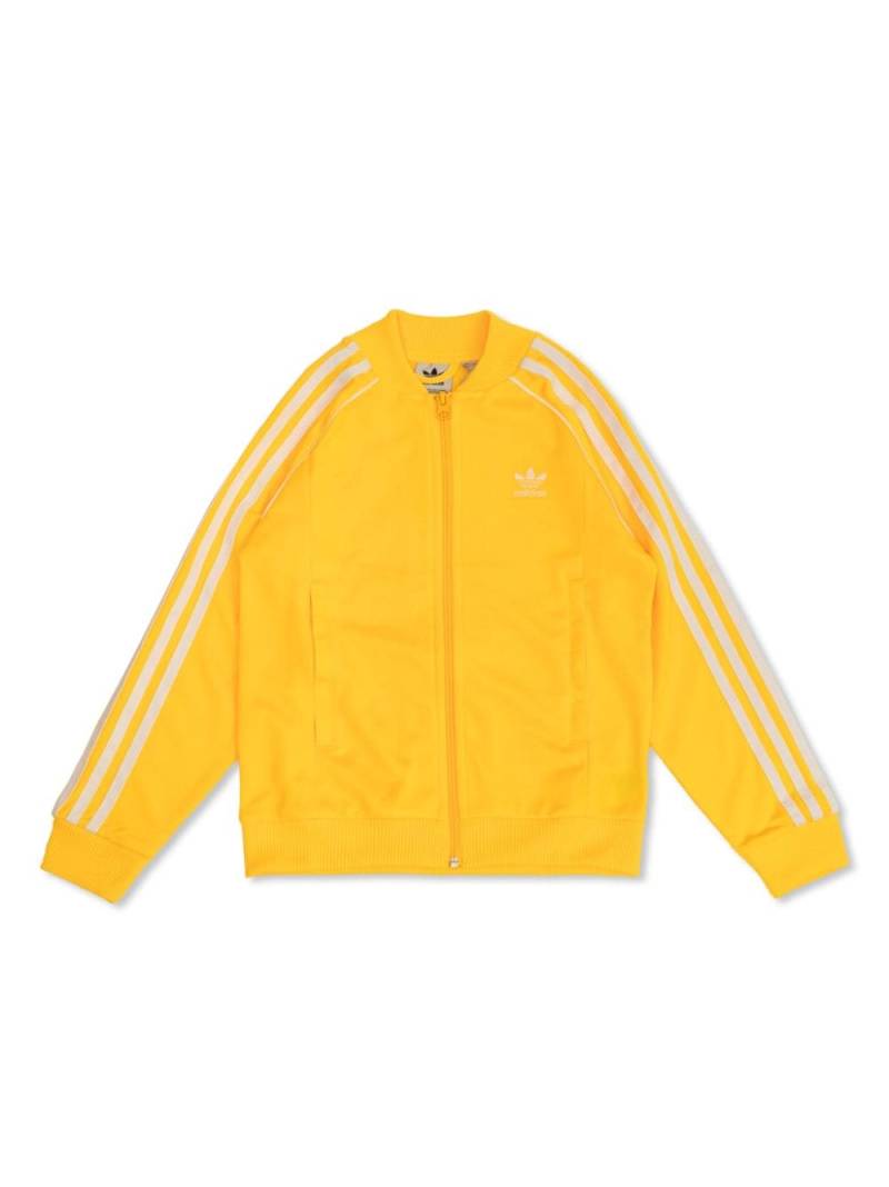 adidas Kids embroidered-logo recycled polyester jacket - Yellow von adidas Kids