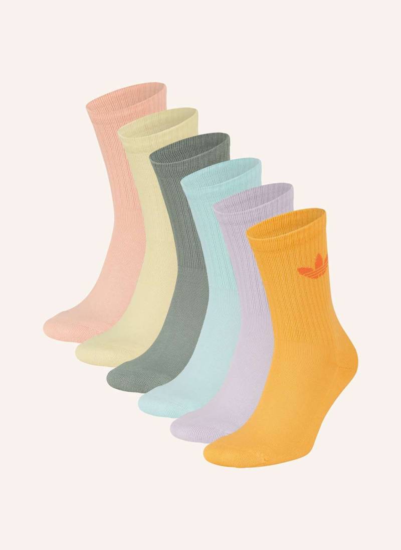 Adidas Originals 6er-Pack Socken Trefoil Cushion Crew gruen von adidas Originals