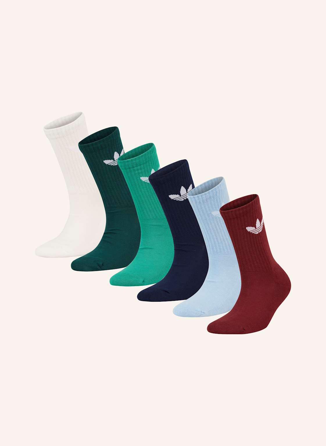 Adidas Originals 6er-Pack Socken Trefoil Cushion Crew weiss von adidas Originals