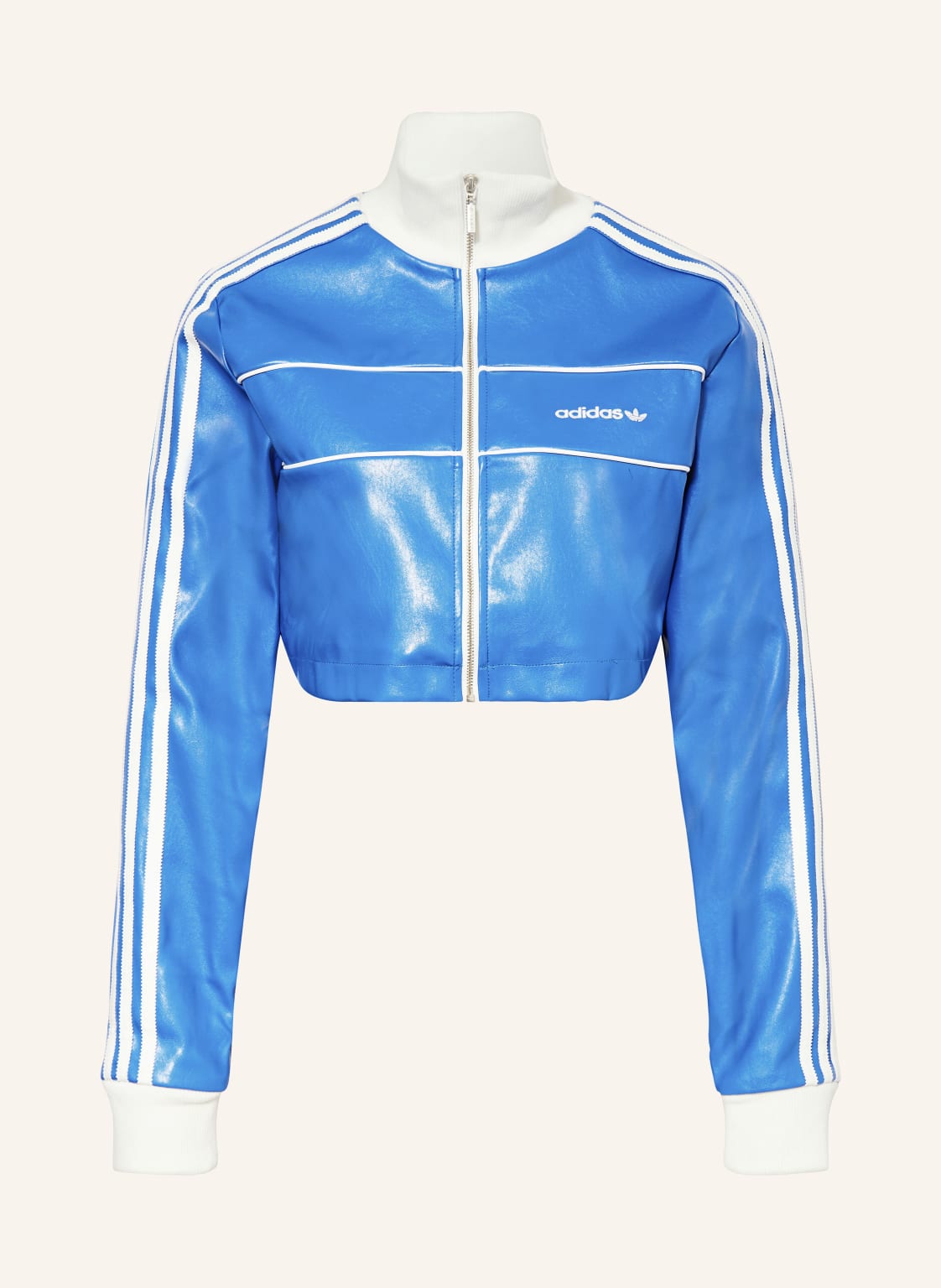 Adidas Originals Cropped-Jacke In Lederoptik blau von adidas Originals