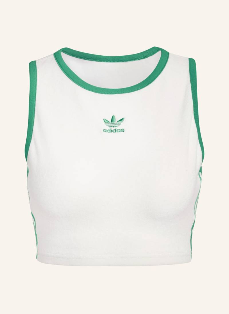 Adidas Originals Cropped-Top Aus Frottee weiss von adidas Originals