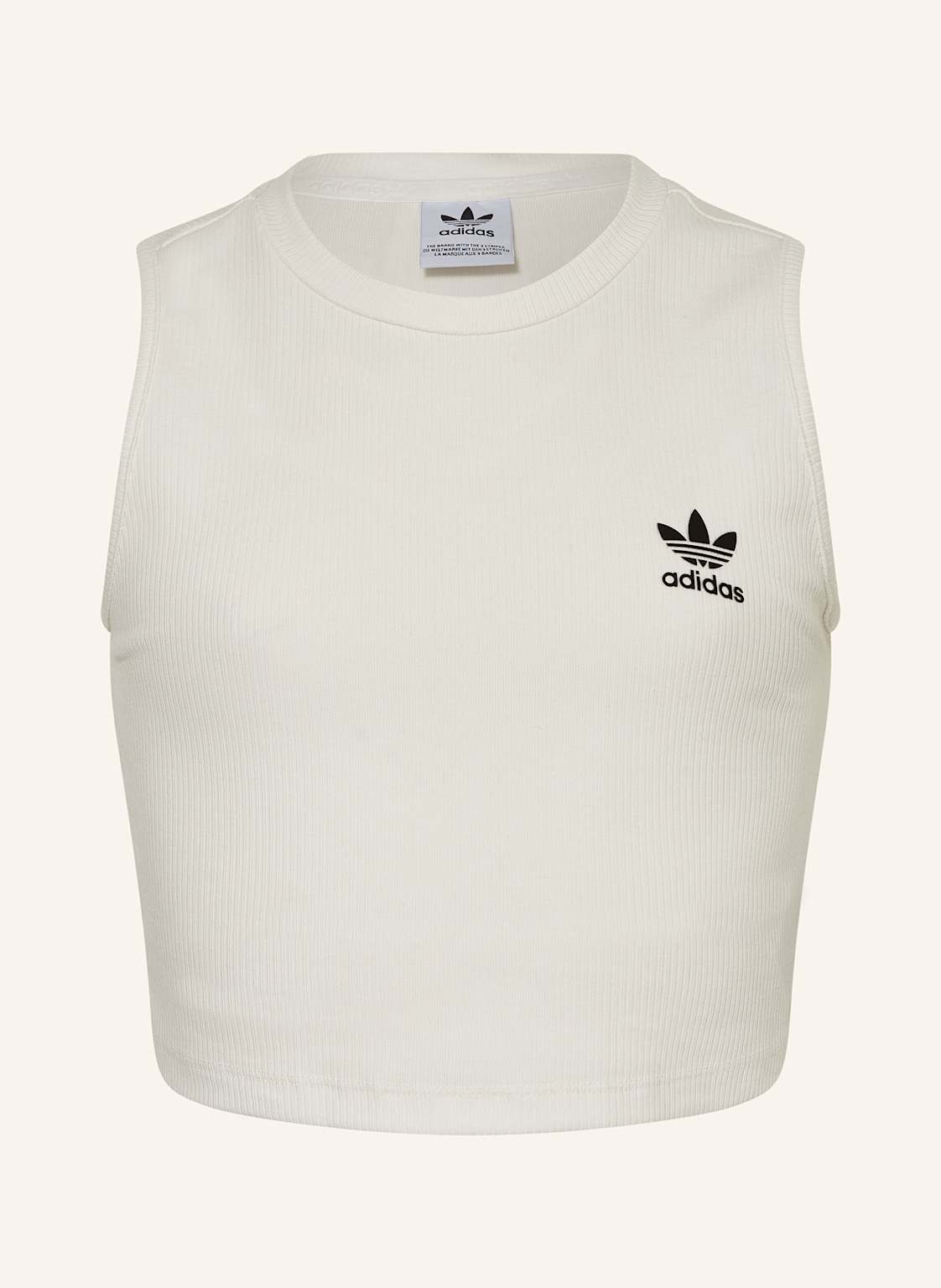 Adidas Originals Cropped-Top Rib weiss von adidas Originals