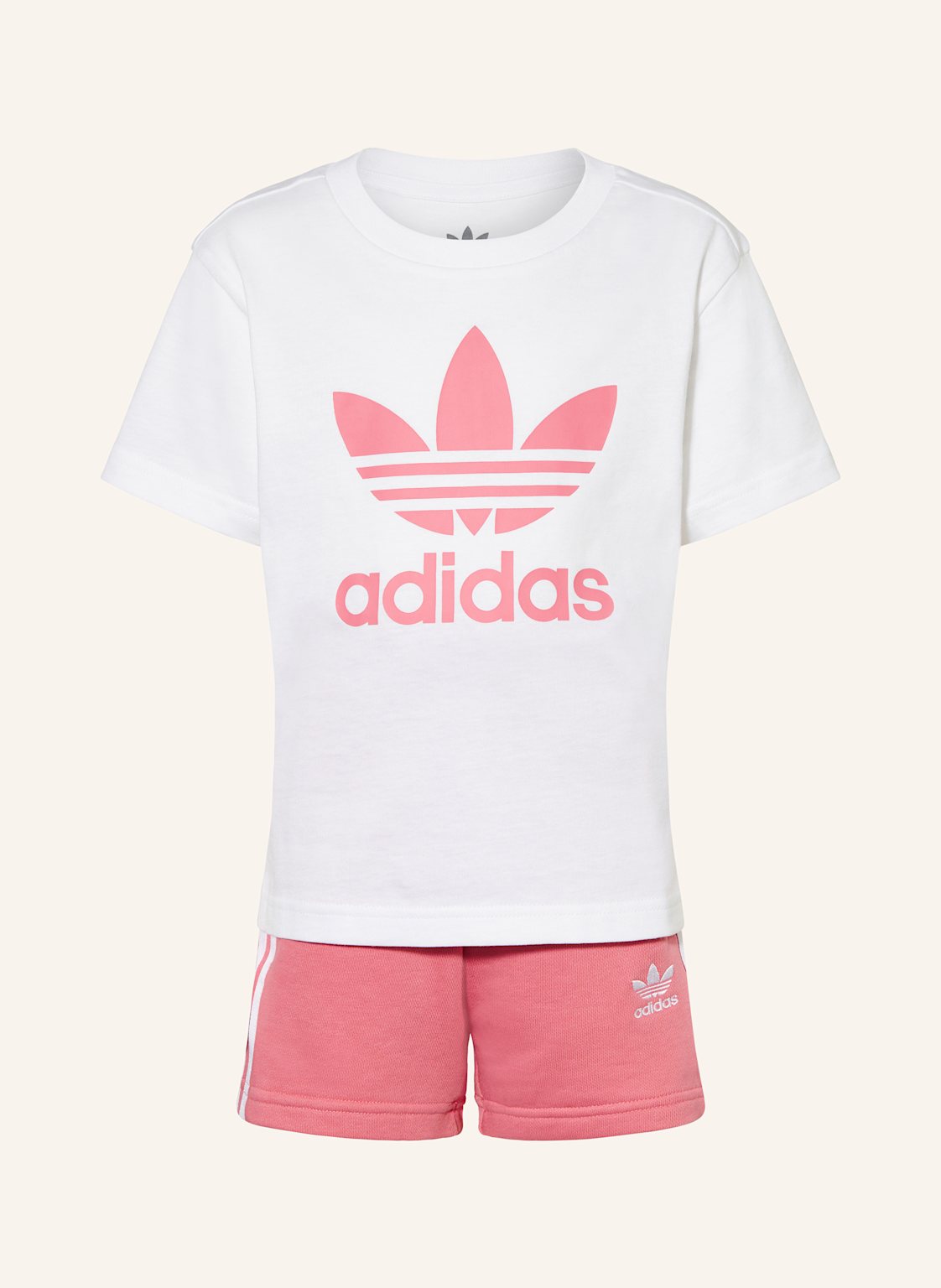 Adidas Originals Set: T-Shirt Und Sweatshorts pink von adidas Originals