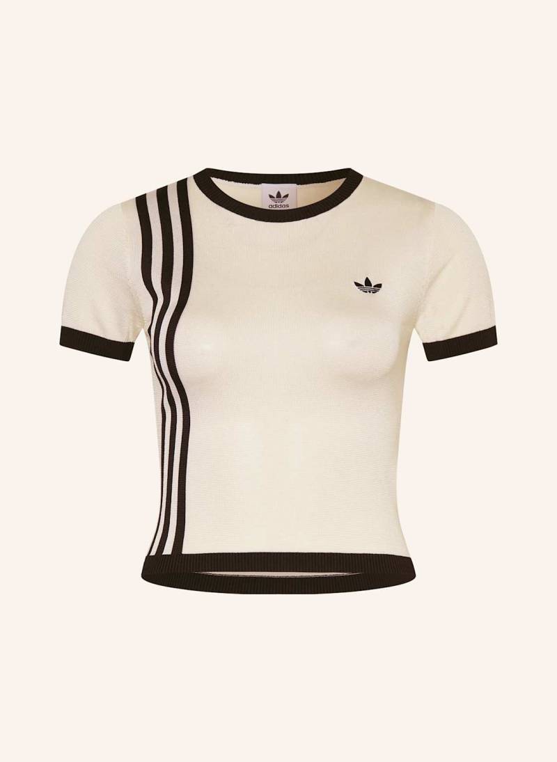 Adidas Originals T-Shirt Knitted 3 Stripe weiss von adidas Originals