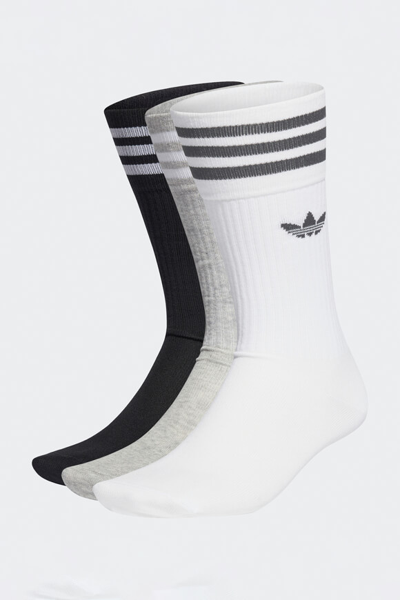 Adidas Originals Dreierpack Socken | Weiss + Grau meliert + Schwarz | unisex  | EU35-38 von Adidas Originals