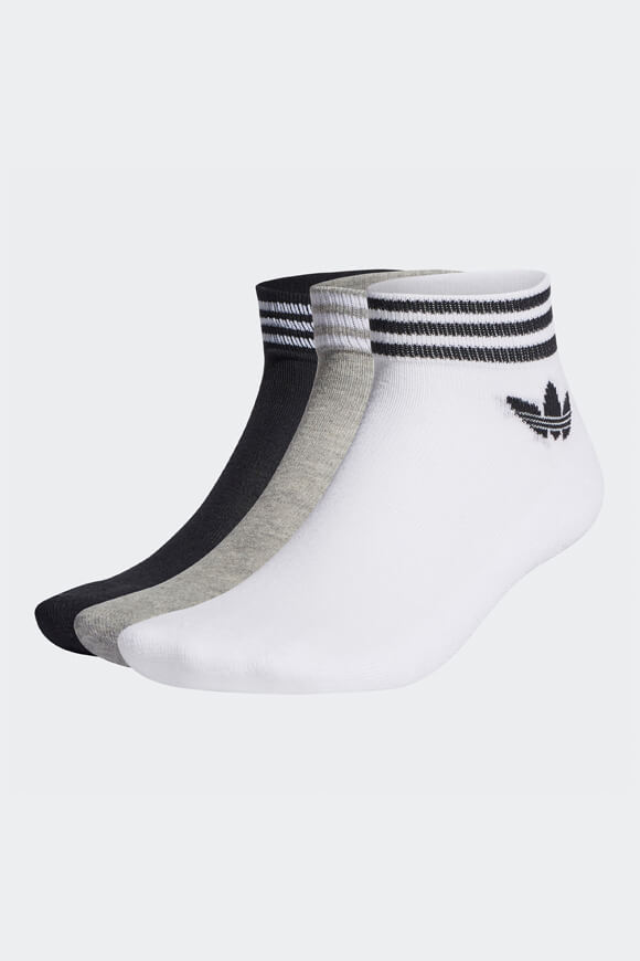 Adidas Originals Dreierpack Socken | White + Medium Grey Heather + Black | unisex  | EU35-38 von Adidas Originals