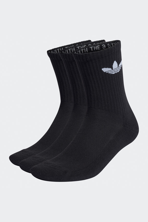 Adidas Originals Dreierpack Socken | Schwarz | unisex  | EU40-42 von Adidas Originals