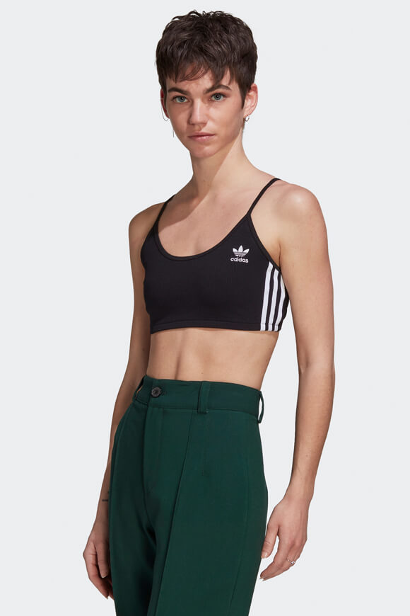 Adidas Originals Gerippte Brassière | Schwarz | Damen  | 38 von Adidas Originals