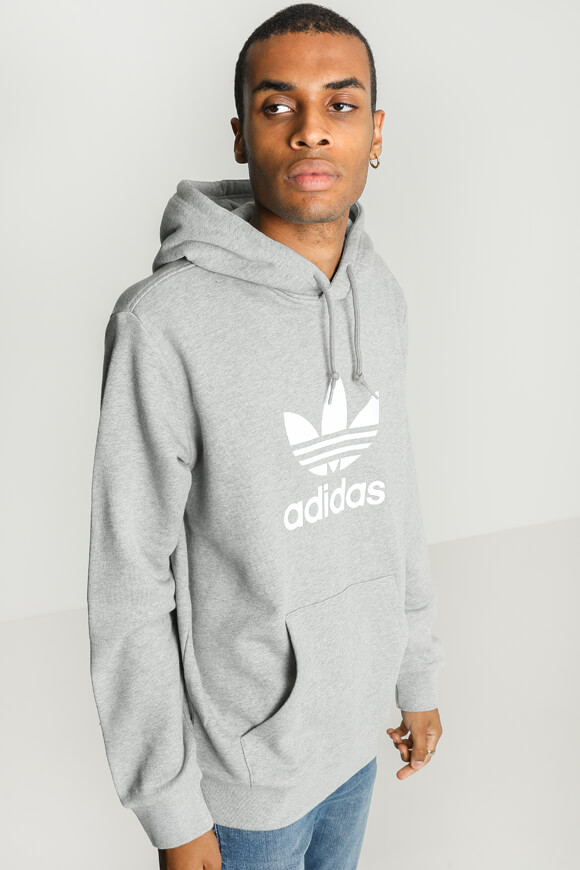 Adidas Originals Kapuzensweatshirt | Hellgrau meliert | Herren  | L von Adidas Originals