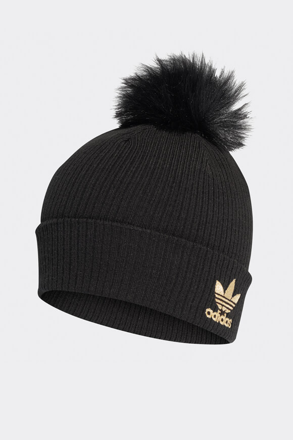 Adidas Originals Pom-Beanie | Schwarz | Damen  | M/L von Adidas Originals