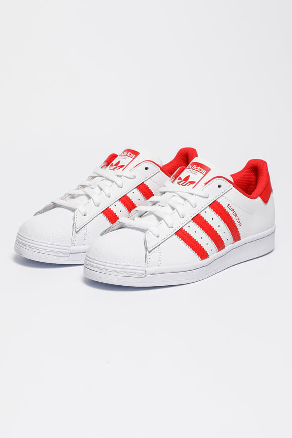 Adidas Originals Superstar Sneaker | Cloud White + Red | Herren  | EU40 von Adidas Originals
