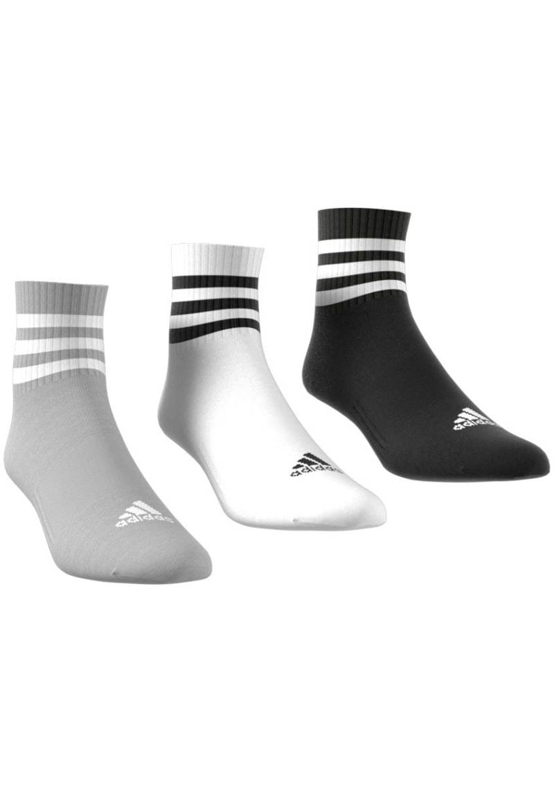 adidas Performance Funktionssocken »3STREIFEN CUSHIONED SPORTSWEAR MIDCUT SOCKEN, 3 PAAR«, (3 Paar) von adidas Performance