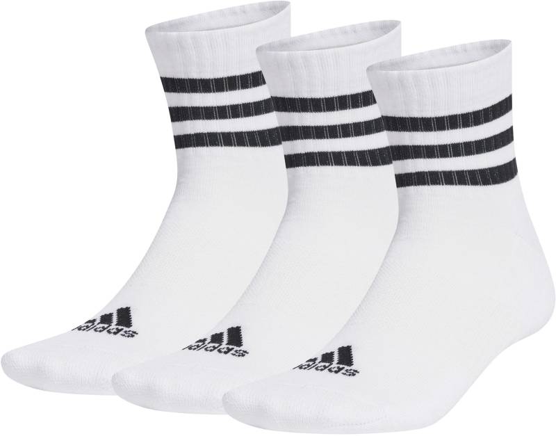 adidas Performance Funktionssocken »3STREIFEN CUSHIONED SPORTSWEAR MIDCUT SOCKEN, 3 PAAR«, (3 Paar) von adidas Performance