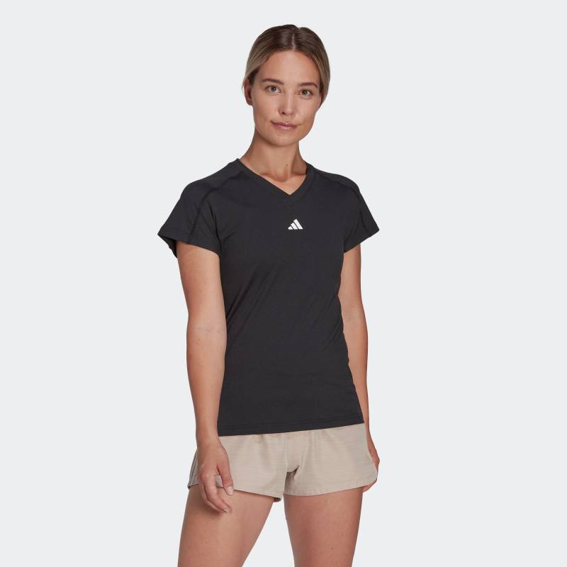 adidas Performance T-Shirt »AEROREADY TRAIN ESSENTIALS MINIMAL BRANDING V-NECK« von adidas Performance