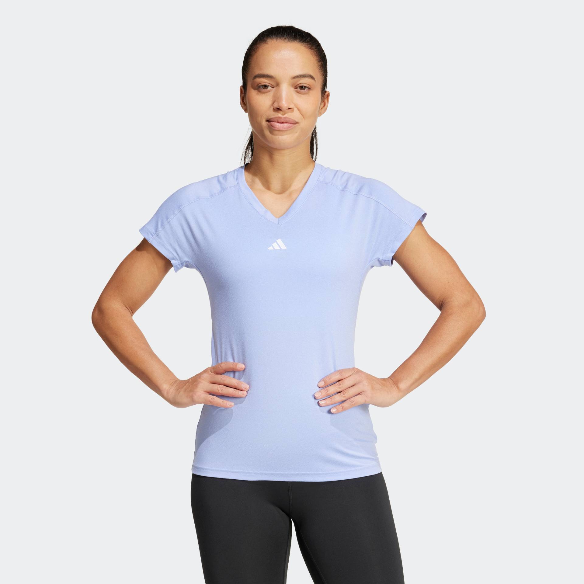 adidas Performance T-Shirt »AEROREADY TRAIN ESSENTIALS MINIMAL BRANDING V-NECK« von adidas Performance