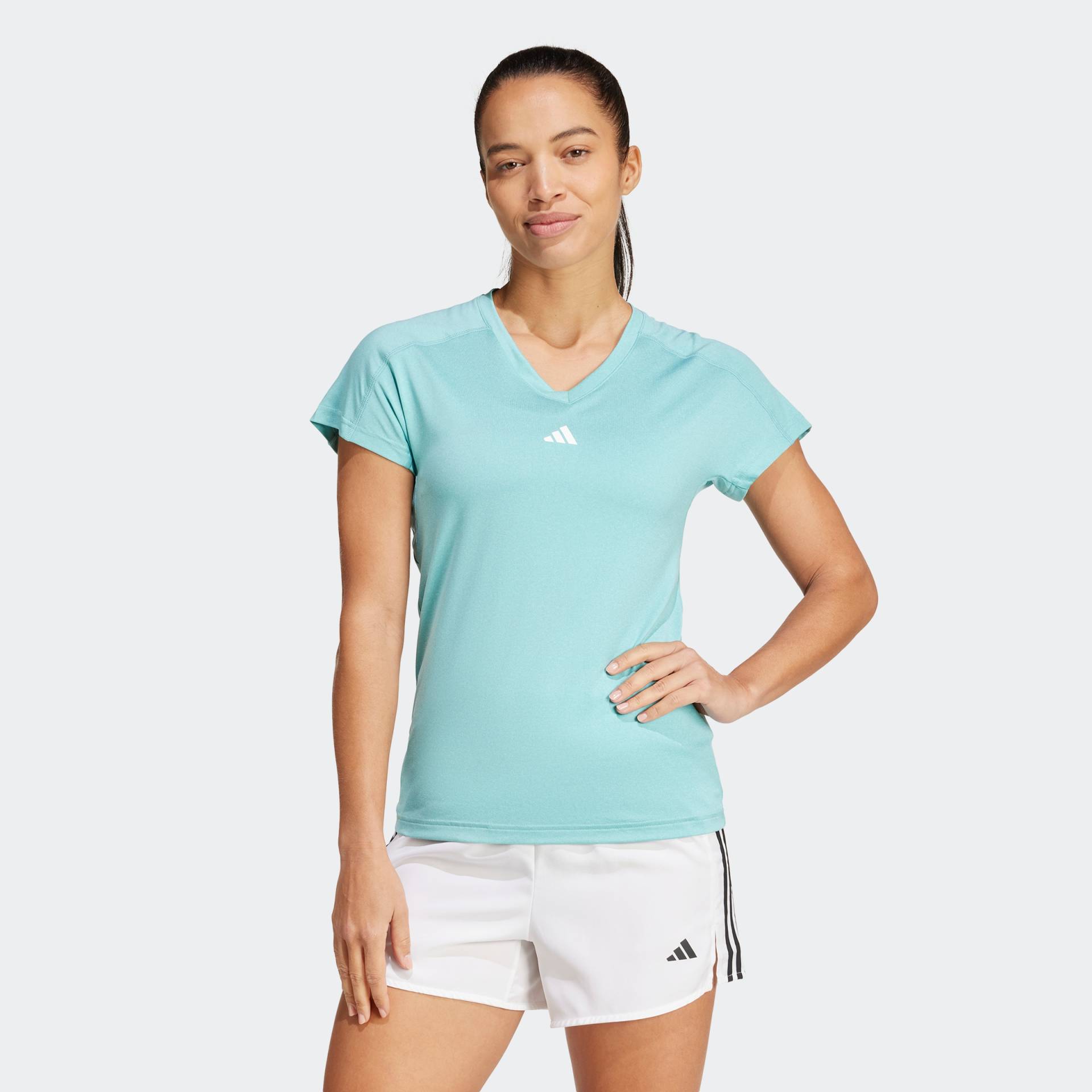 adidas Performance T-Shirt »AEROREADY TRAIN ESSENTIALS MINIMAL BRANDING V-NECK« von adidas Performance