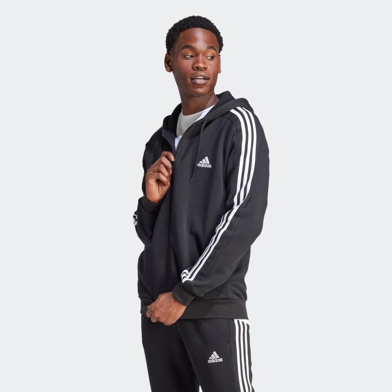 adidas Sportswear Kapuzensweatjacke »ESSENTIALS 3STREIFEN KAPUZENJACKE«, angenehmes Material aus Baumwollmix von adidas Sportswear