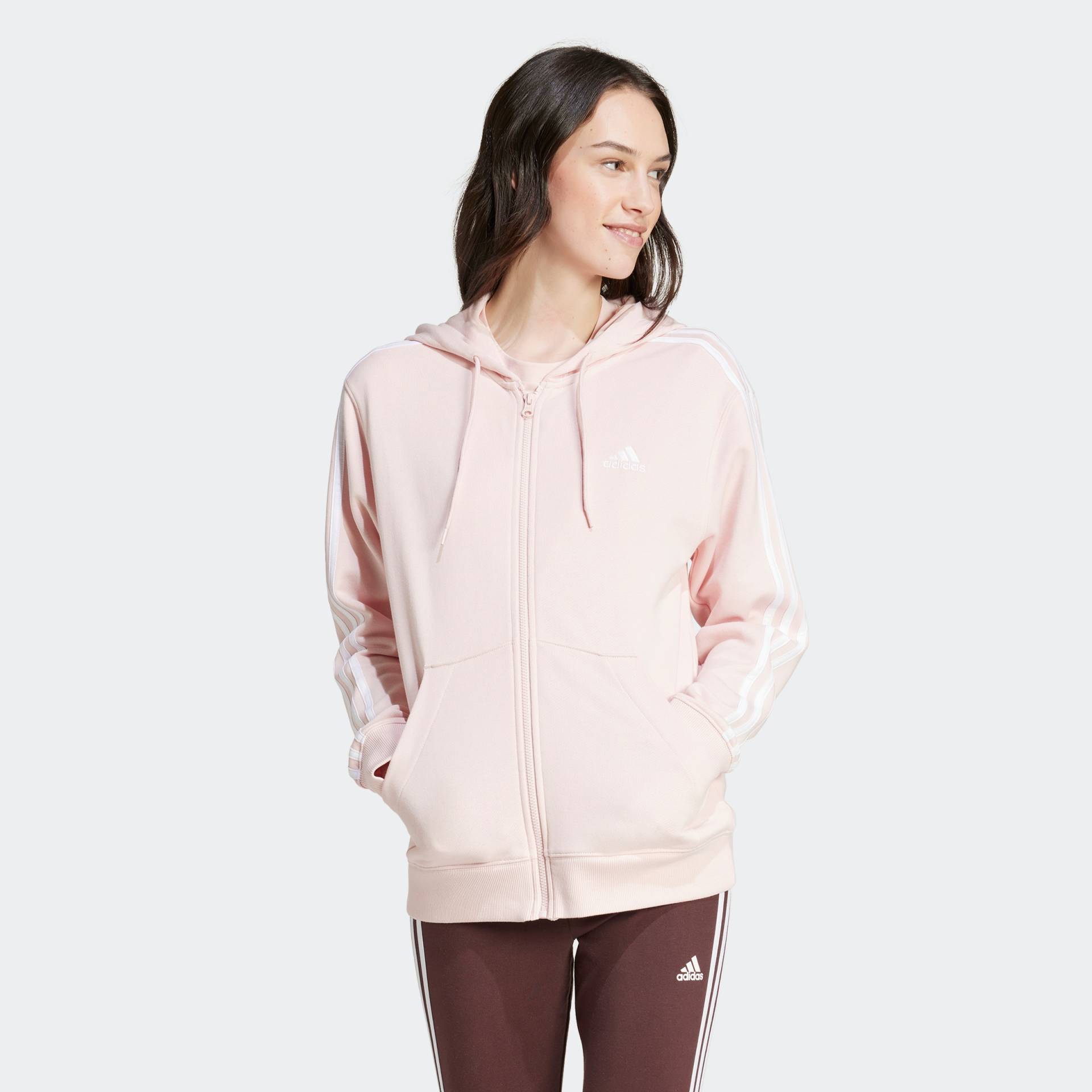 adidas Sportswear Outdoorjacke »ESSENTIALS 3STREIFEN FRENCH TERRY REGULAR KAPUZENJACKE«, mit Kapuze von adidas Sportswear