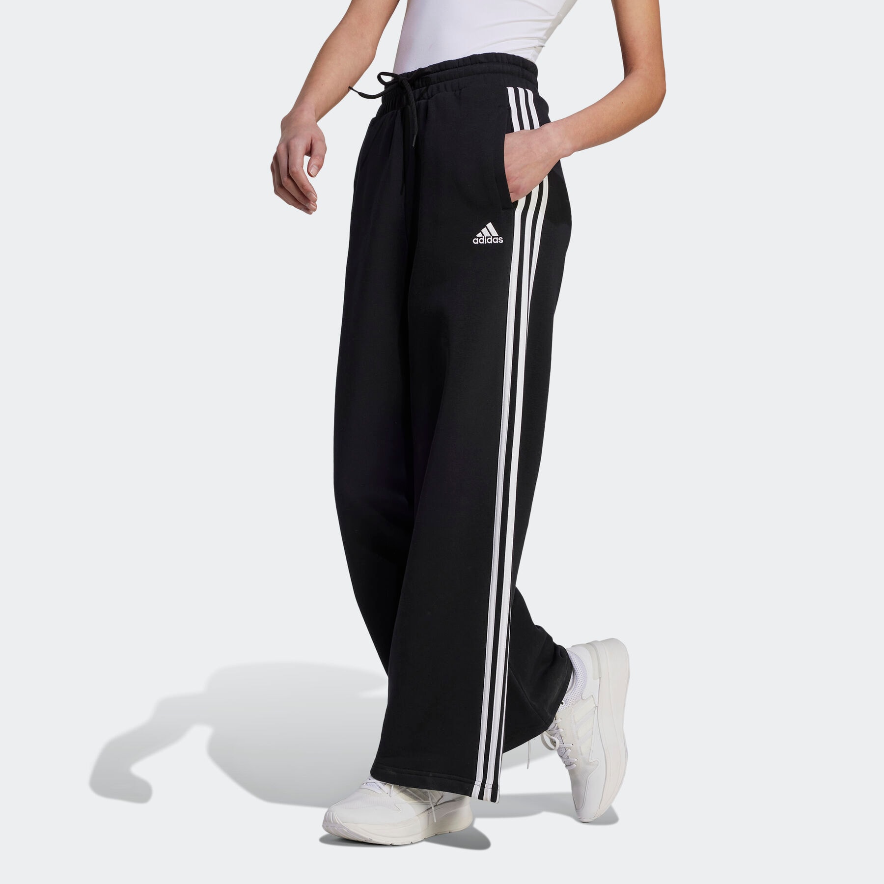 adidas Sportswear Sporthose »ESSENTIALS 3STREIFEN FRENCH TERRY WIDE HOSE«, (1 tlg.) von adidas Sportswear