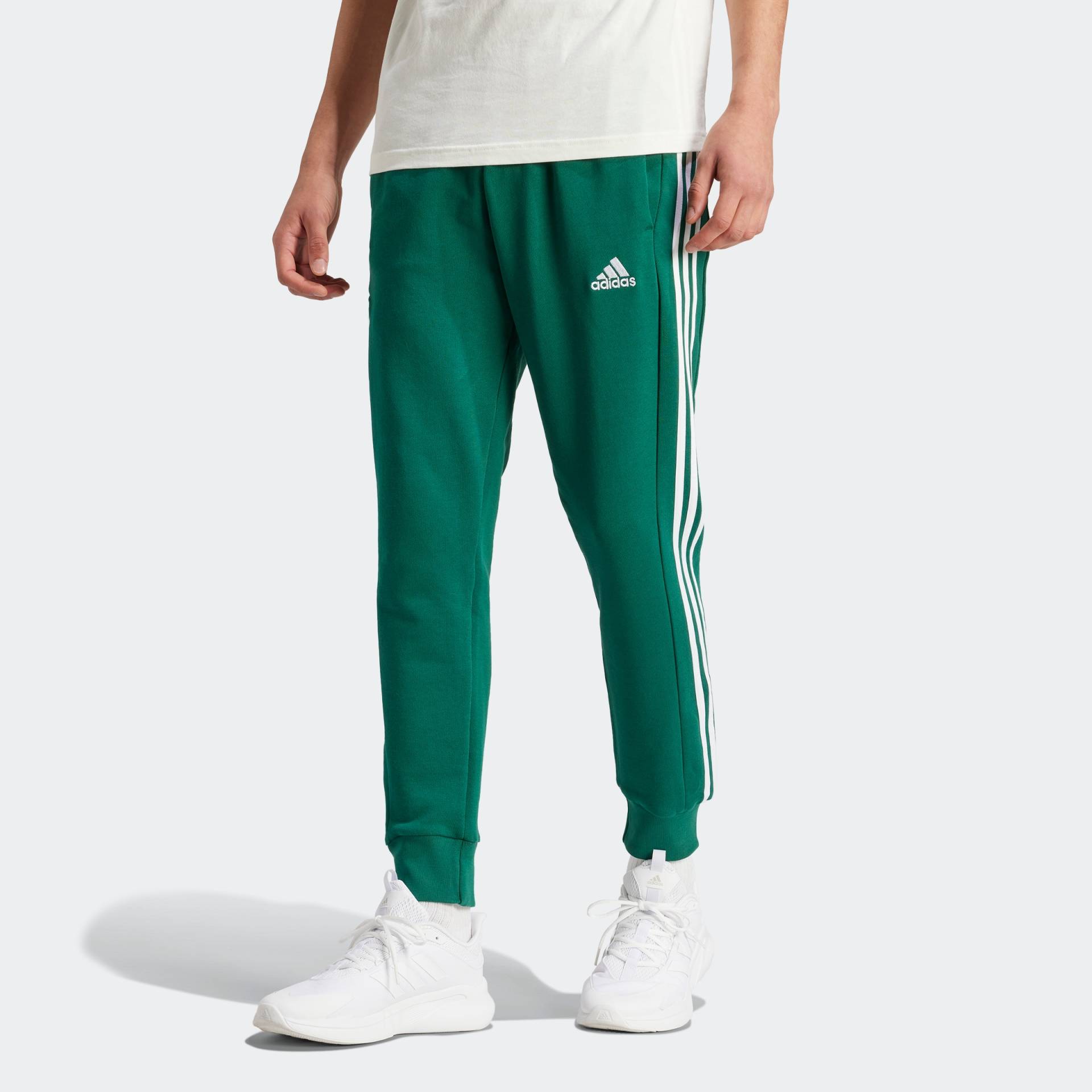 adidas Sportswear Sporthose »ESSENTIALS FRENCH TERRY TAPERED CUFF 3STREIFEN HOSE«, (1 tlg.) von adidas Sportswear