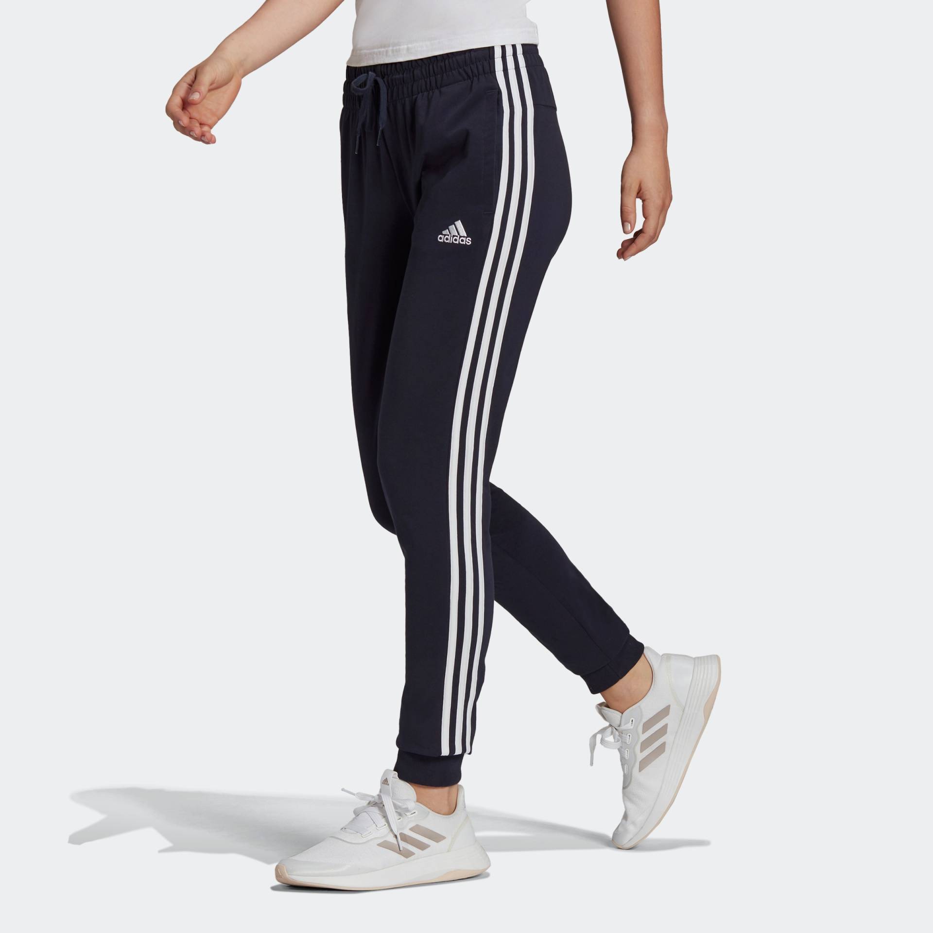 adidas Sportswear Sporthose »ESSENTIALS SINGLE JERSEY 3STREIFEN HOSE«, (1 tlg.) von adidas Sportswear