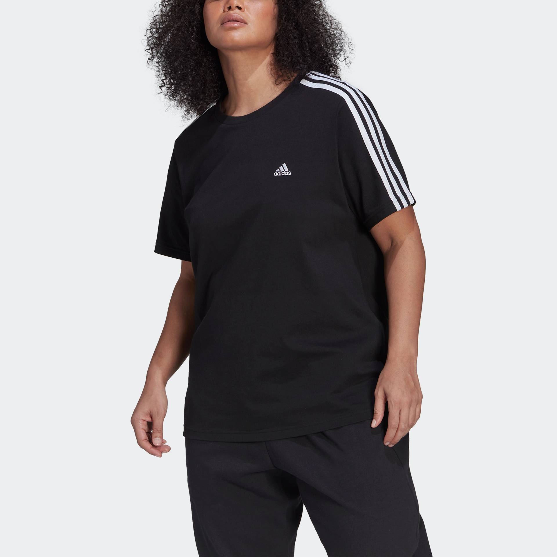 adidas Sportswear T-Shirt »ESSENTIALS SLIM 3-STREIFEN – GROSSE GRÖSSEN« von adidas Sportswear