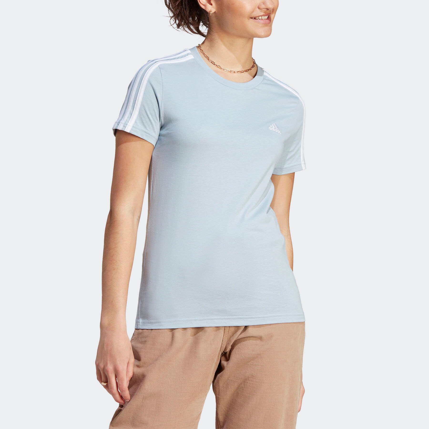 adidas Sportswear T-Shirt »LOUNGEWEAR ESSENTIALS SLIM 3-STREIFEN« von adidas Sportswear