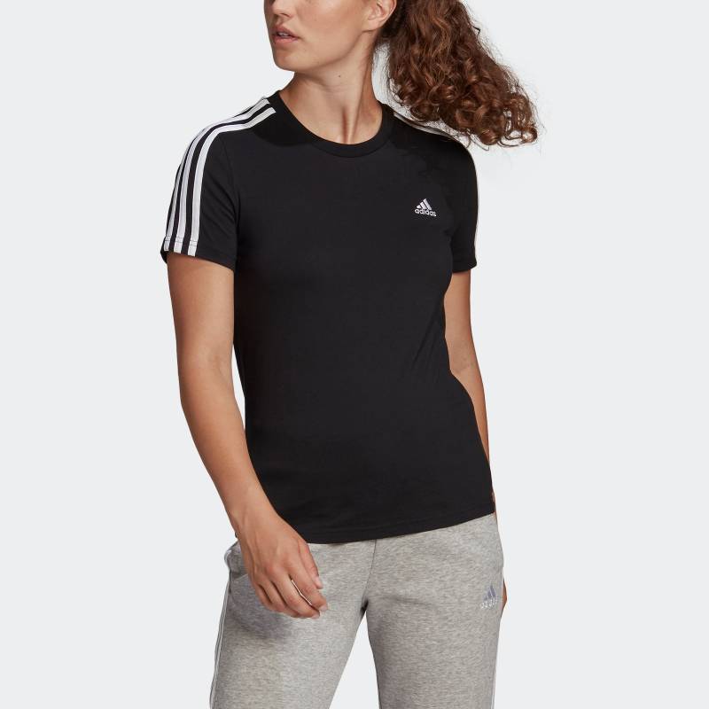 adidas Sportswear T-Shirt »LOUNGEWEAR ESSENTIALS SLIM 3-STREIFEN« von adidas Sportswear