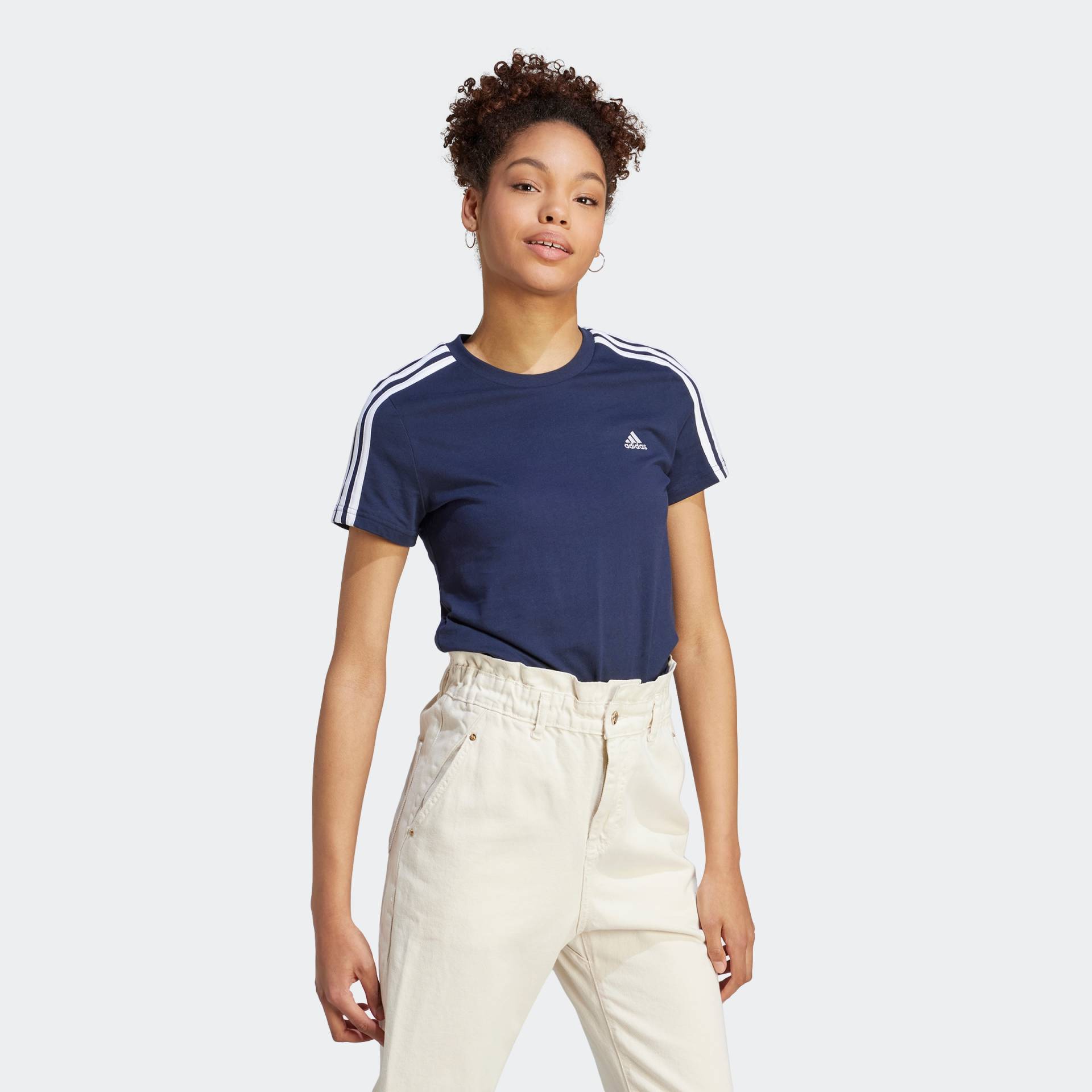 adidas Sportswear T-Shirt »LOUNGEWEAR ESSENTIALS SLIM 3-STREIFEN« von adidas Sportswear