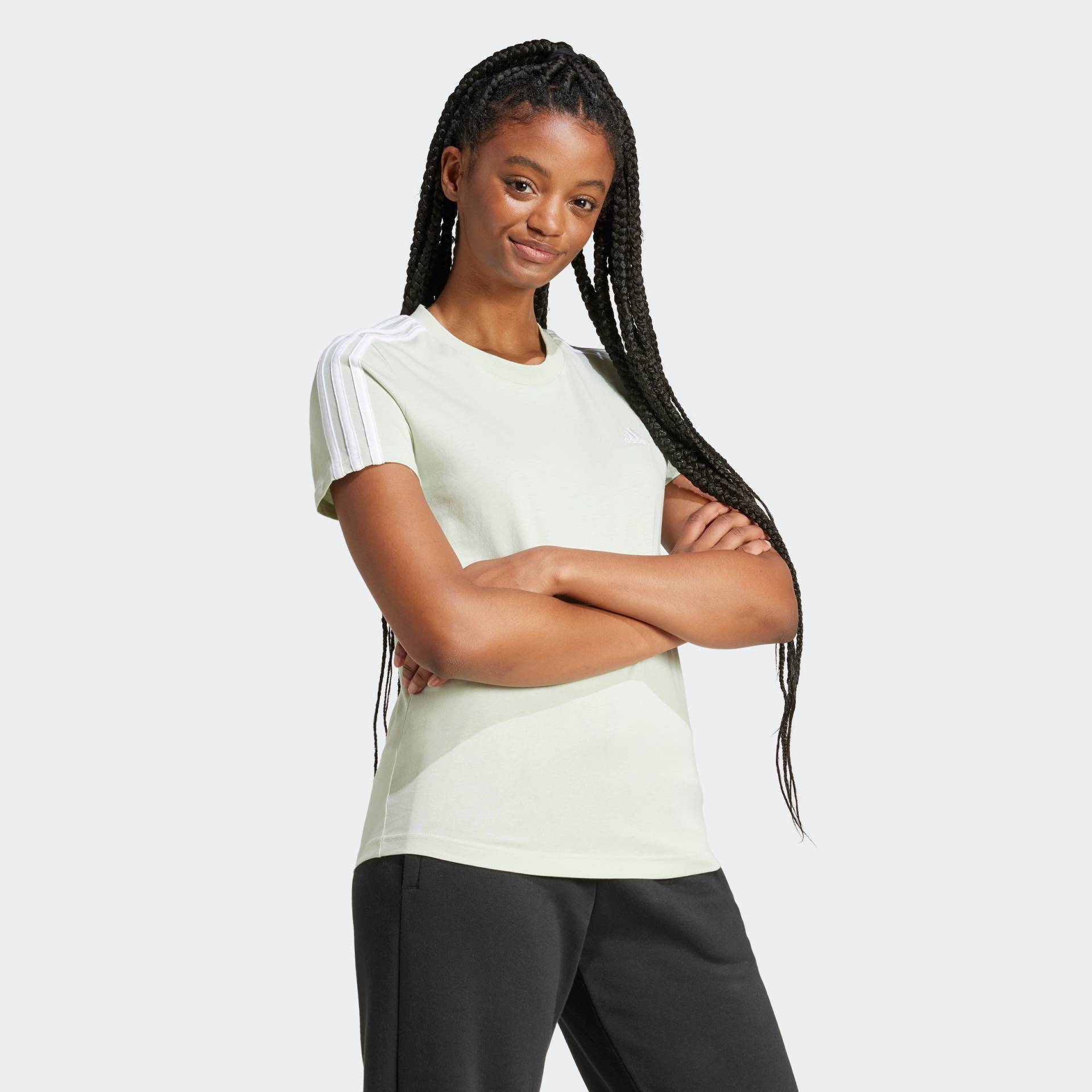 adidas Sportswear T-Shirt »LOUNGEWEAR ESSENTIALS SLIM 3-STREIFEN« von adidas Sportswear