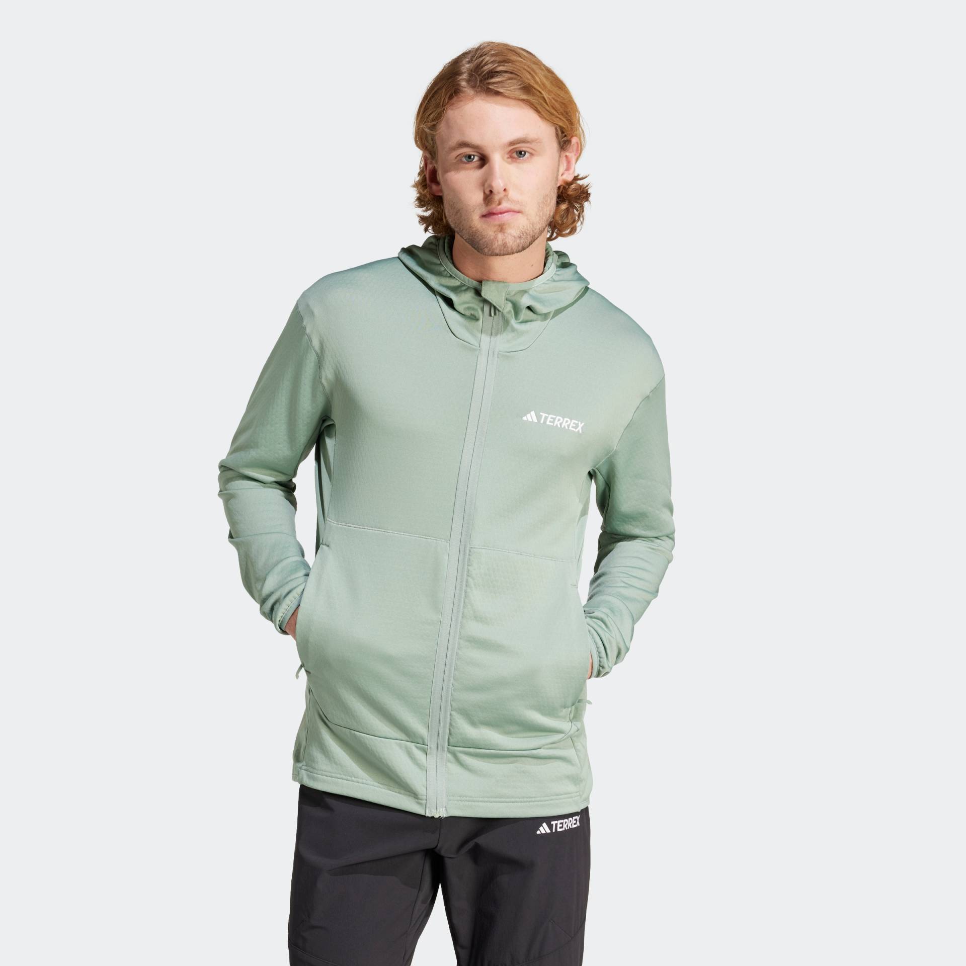 adidas TERREX Outdoorjacke »TERREX XPERIOR LIGHT FLEECE HOODED« von adidas TERREX