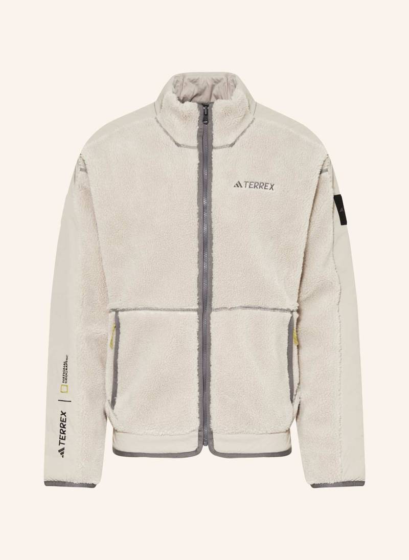 Adidas Terrex Teddyfell-Jacke beige von adidas Terrex