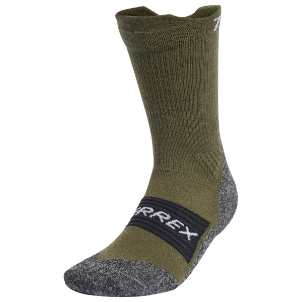 adidas Terrex - Terrex Cold.RDY Crew Wool Socks - Wandersocken Gr L - EU: 43-45 oliv von adidas Terrex